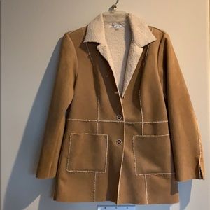 Microfiber suede & sheepskin jacket